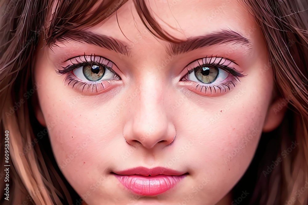 close up portrait of a woman Generative AI close up portrait of a woman Generative AI