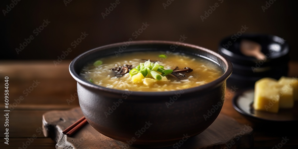 AI Generated. AI Generative. Japanese asian tradition restaurant cousine dinner miso soup. Graphic Art AI Generated. AI Generative. Japanese asian tradition restaurant cousine dinner miso soup. Graphic Art