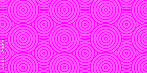 Seamless abstract pink pattern background with waves texture. pink circles with seamless pattern overloping blue geomatices retro background.