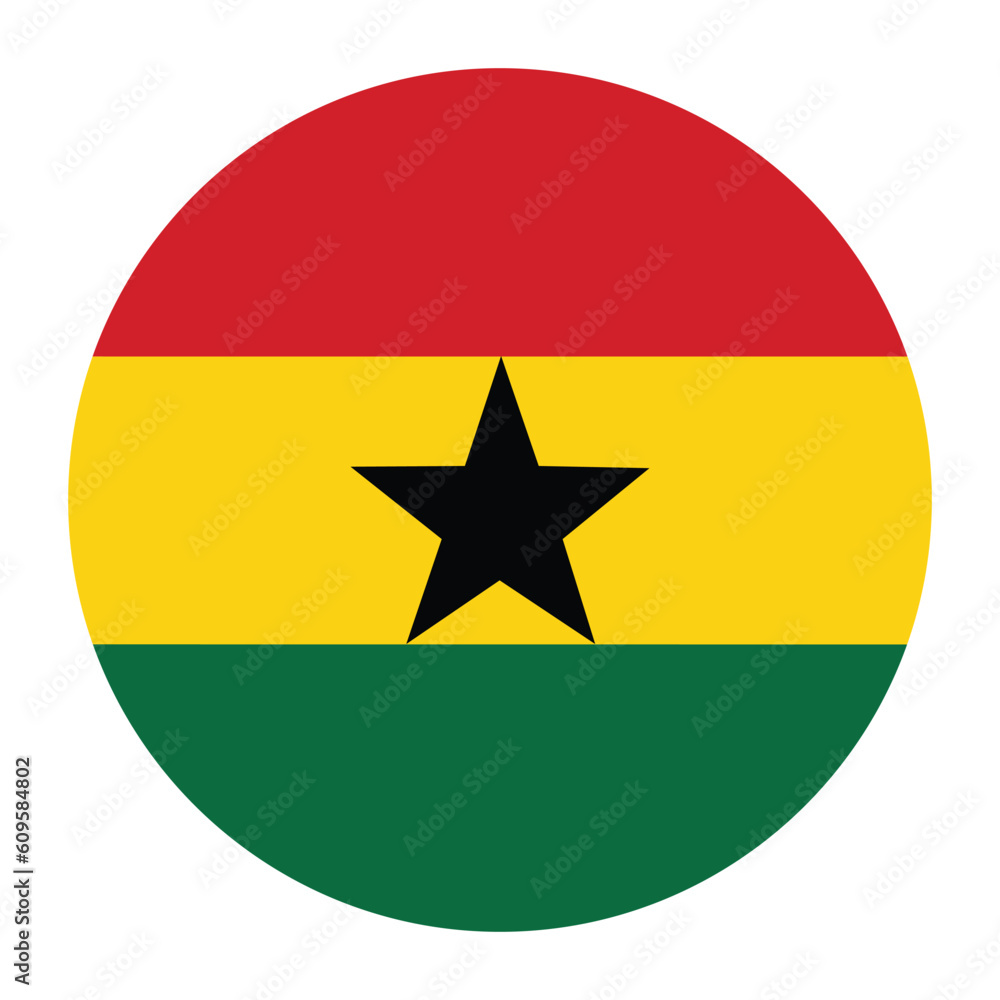 Ghana flag. Flag of Ghana in design shape Ghana flag. Flag of Ghana in design shape