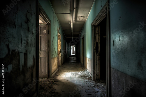 Abandoned House Corridor - Haunting Remnants