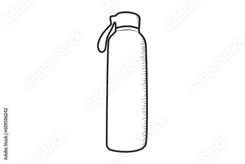 bottle tumbler line art illustration