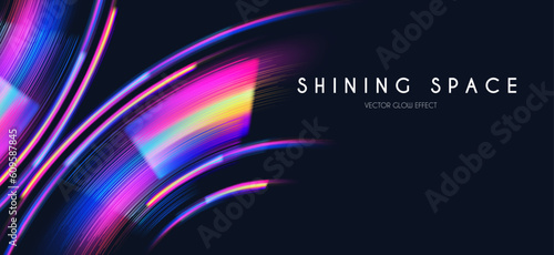 Motion light effect. Shining magic background and liquid speed light