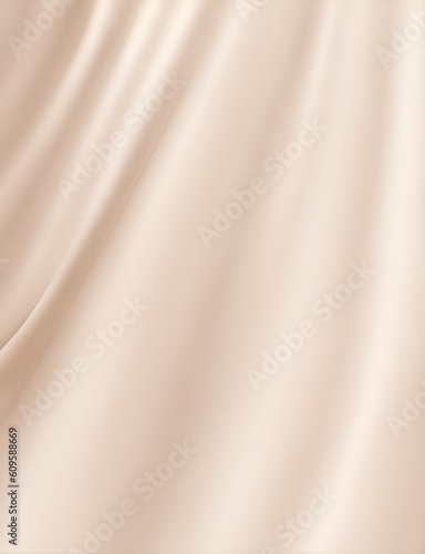 Light beige grainy gradient background, combined with a vanilla-toned blurry cosmetics background and a silk drapery backdrop, creates an elegant and textured composition, background, generative ai
