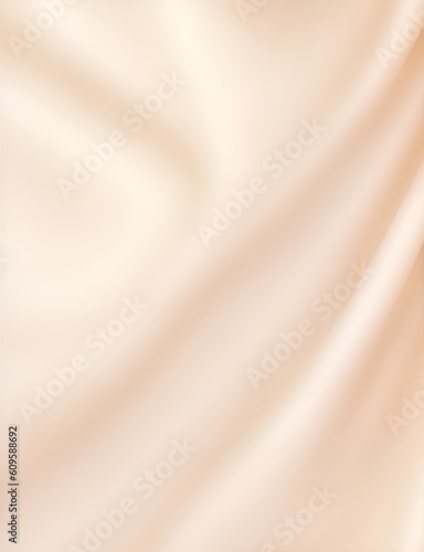 Light beige grainy gradient background, combined with a vanilla-toned blurry cosmetics background and a silk drapery backdrop, creates an elegant and textured composition, background, generative ai