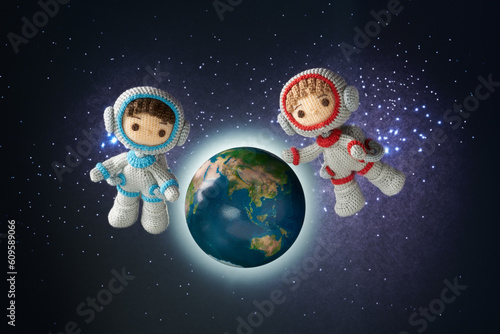 あみぐるみ人形 宇宙飛行士イメージ