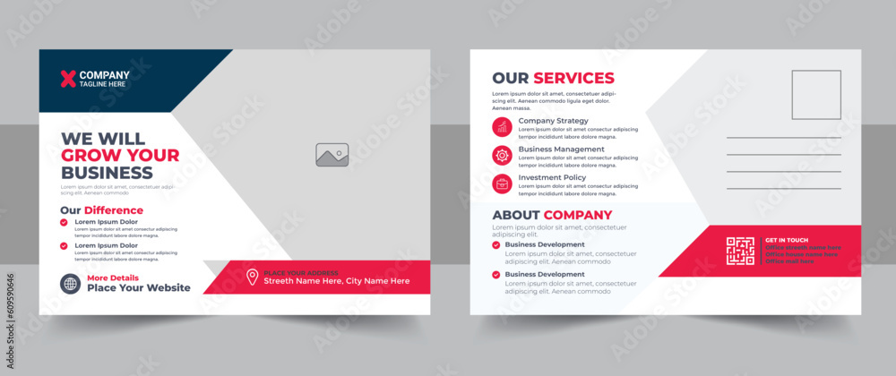 Fotografie Creative corporate business Modern postcard EDDM design template, Creative moder