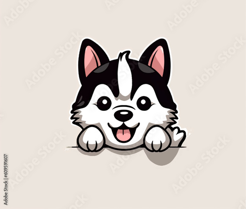 vector illustration of a cute puppy