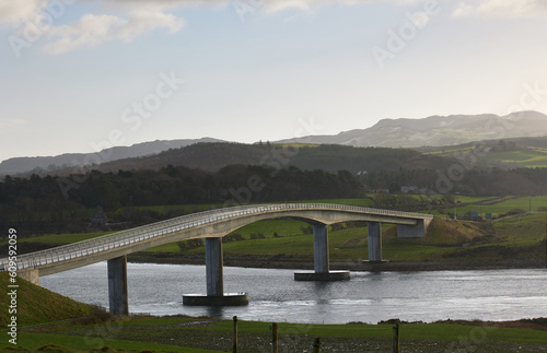 Mulroy Bridge, Donegal in Ireland. arch bridge