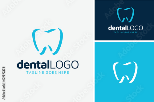 Simple modern tooth teeth for dentist dental dentistry orthodontic pediatric logo design