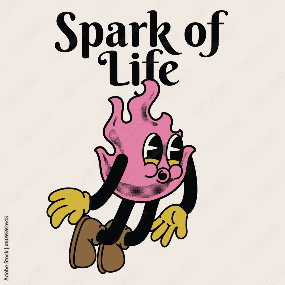Spark of Life With Fire Groovy Character