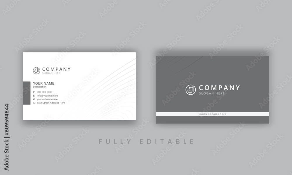 Minimal Business Card. Business card template design. Modern black and white business card design. Minimal Business Card. Business card template design. Modern black and white business card design.