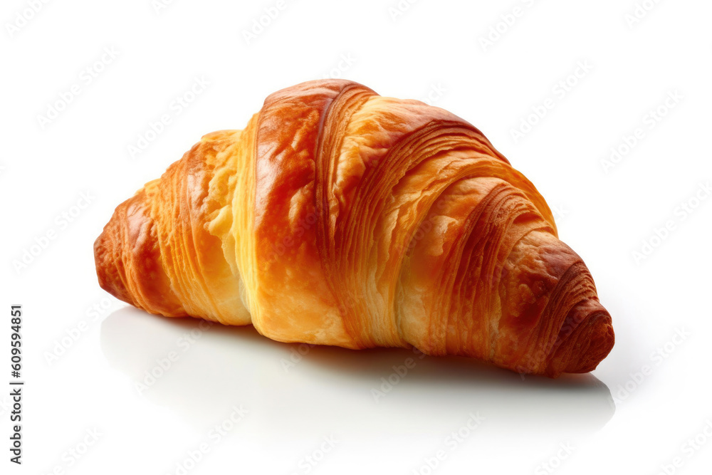 Wholesome and Tasty: Croissant Pairing on White. Generative AI