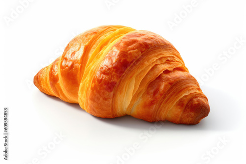 Mouthwatering French Pastries: Croissant. Generative AI
