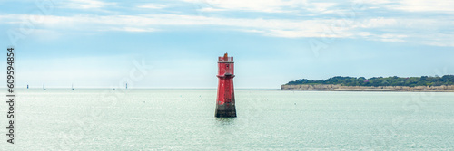 The Richelieu tower at the entrance to the access channel to the Port des Minimes of La Rochelle, France