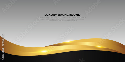 Abstract Black Golden Stripes Luxury Background