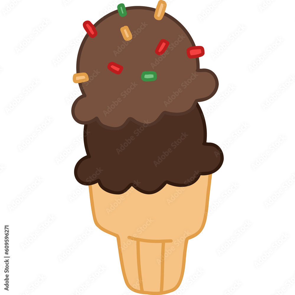 chocolate ice cream hand draw chocolate ice cream hand draw