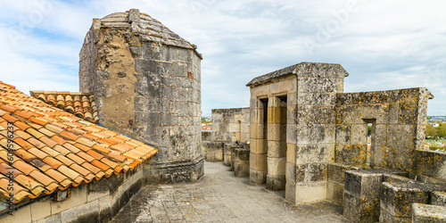 Walkway of the Saint-Nicolas in La Rochelle, France on a summer day