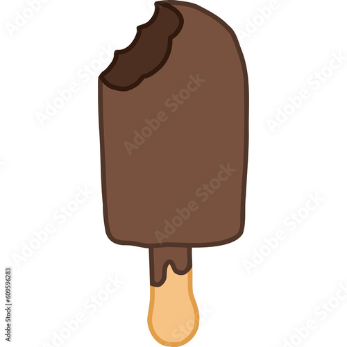 chocolate ice cream hand draw