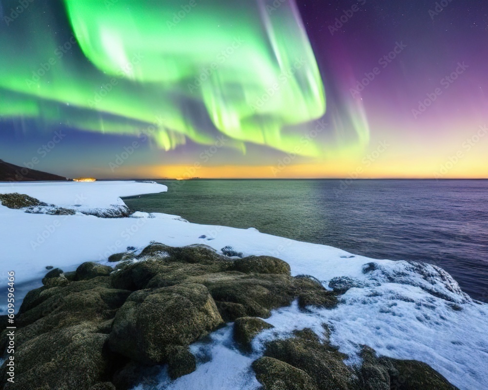 Arctic light aurora