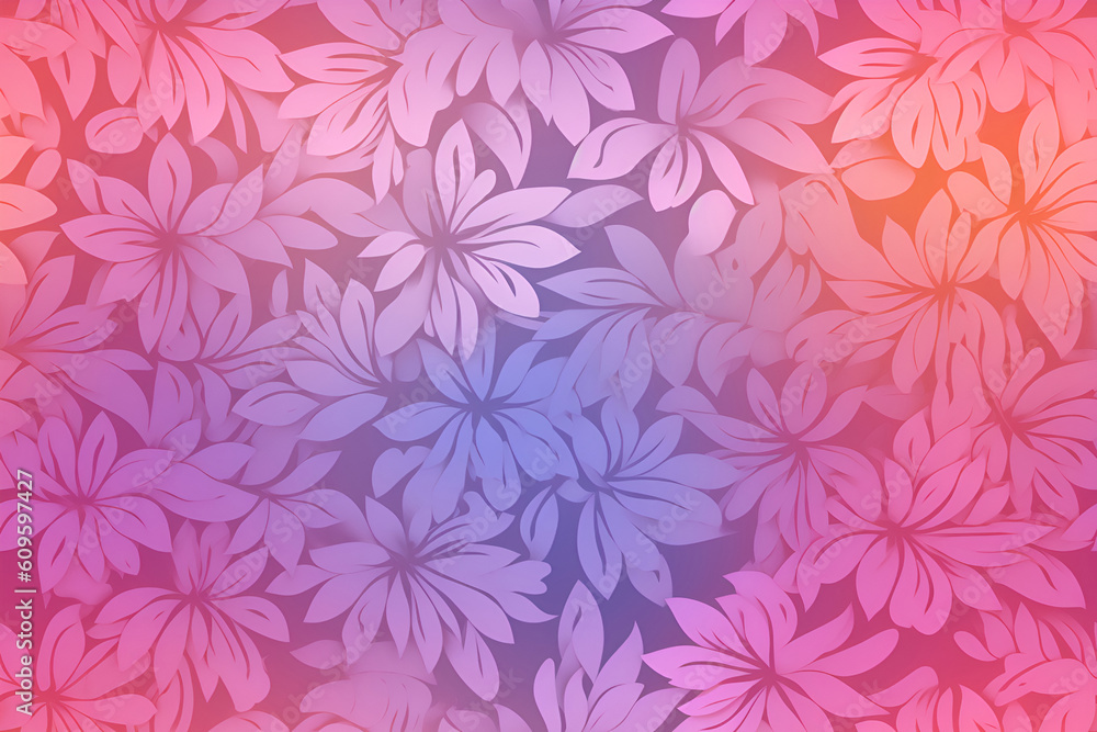 Floral pattern. Seamless pattern with decorative flowers and plants. AI generated Floral pattern. Seamless pattern with decorative flowers and plants. AI generated