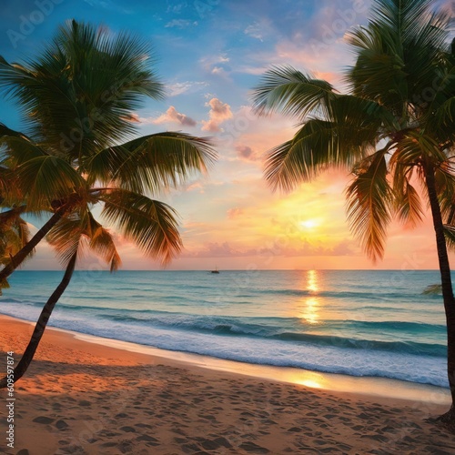 palm trees on the beach