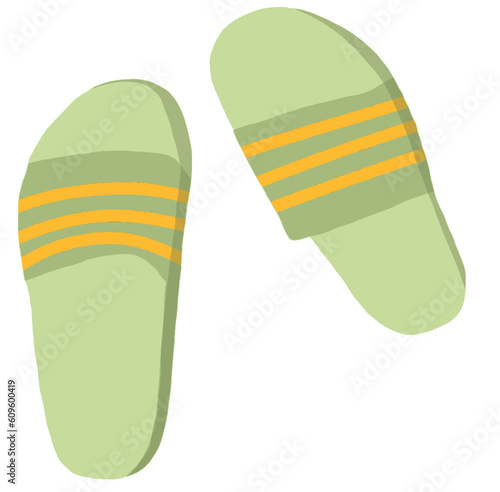 Simple sandals, minimalist style, decorative sandals, vector editable