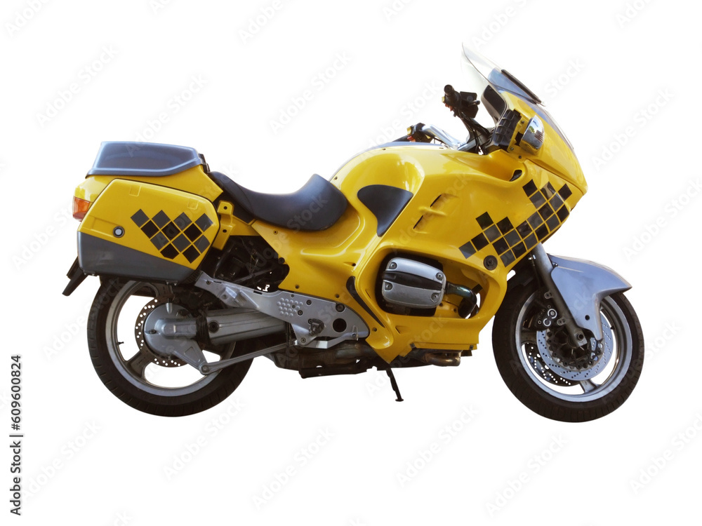 yellow motorcycle transparent