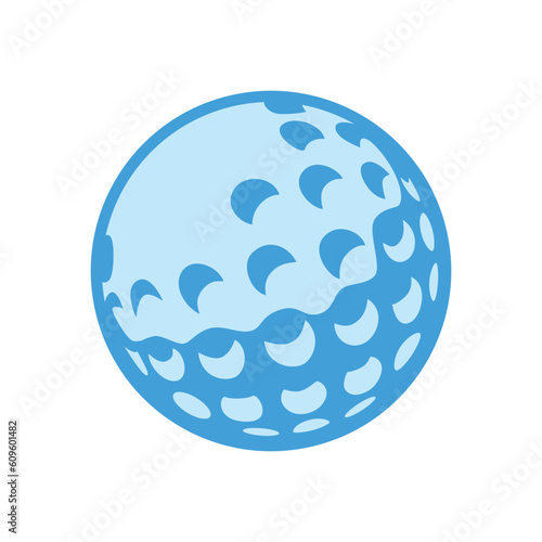 Golf ball. Vector drawing on a white background.	