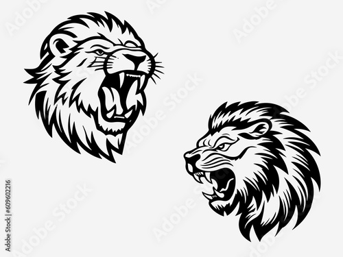 Captivating hand drawn lion logo design illustration  representing courage  majesty  and the spirit of the wild Generative AI
