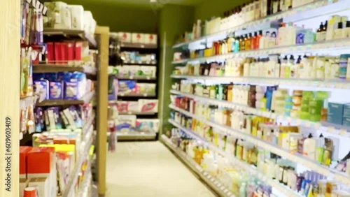 Wallpaper Mural Choosing a dairy products at supermarket.Grocery stores .blurred background Torontodigital.ca