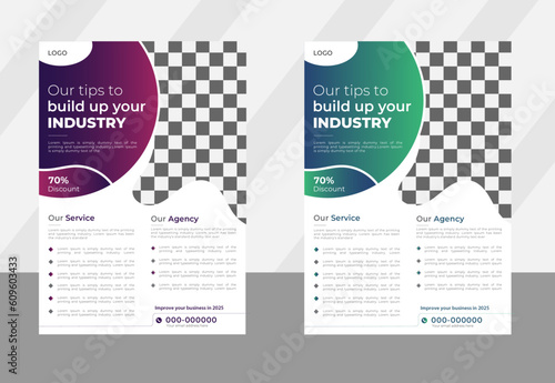 business poster flyer design layout vector illustration template in A4 size