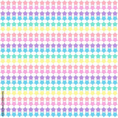 Seamless pattern with colorful stars geometric figures. Colorful vector background.