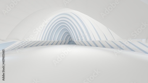 Fototapeta Naklejka Na Ścianę i Meble -  Abstract architecture background arched interior 3d render