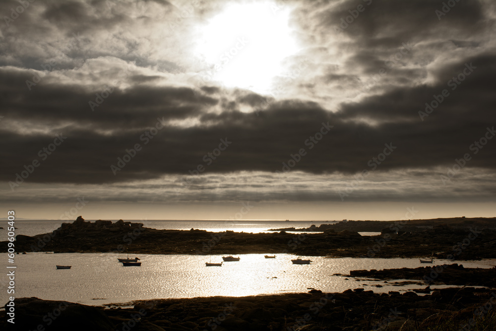 Obraz premium coucher de soleil en Bretagne