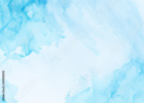 Abstract watercolor background, pastel blue colors, ai generated art