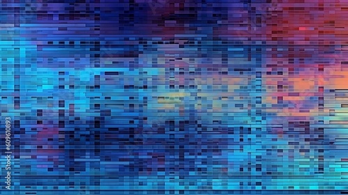 Seamless digital pixel abstract background overlay pattern. Futuristic post apocalyptic cyberpunk signal data noise backdrop  generative AI
