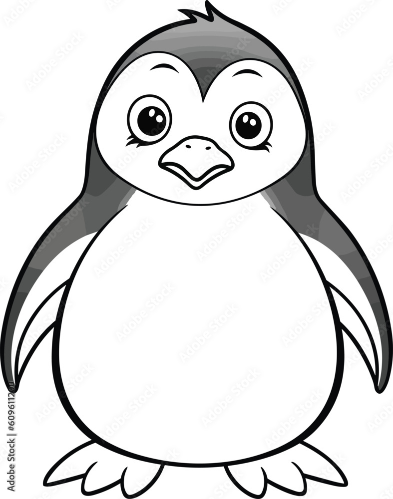 Penguin, colouring book for kids, vector illustration Penguin, colouring book for kids, vector illustration