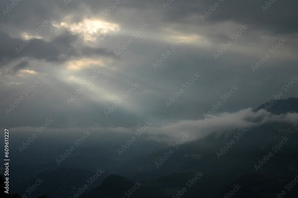 Dark Cloud Formation at Mountain range of East Sikkim