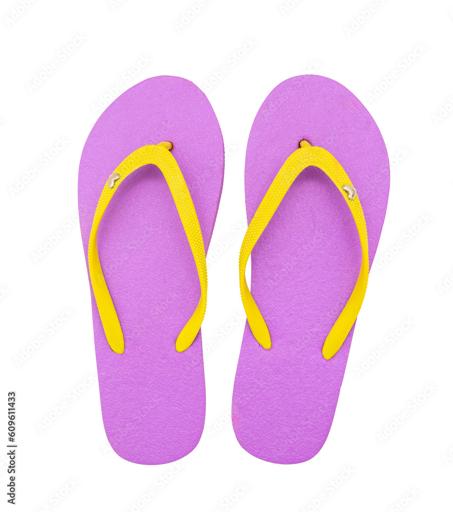 Flip flops isolated on transparent. Summer vacation beach footwear, top view. PNG, Flip flops isolated on transparent. Summer vacation beach footwear, top view. PNG,