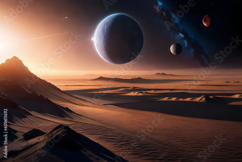 alien planet in space