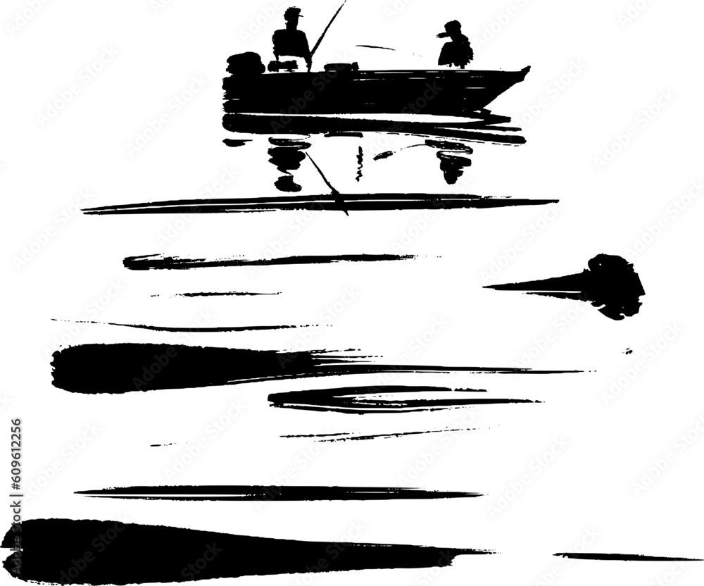 fishing by fishing kayak boat in the ocean fishing by fishing kayak boat in the ocean