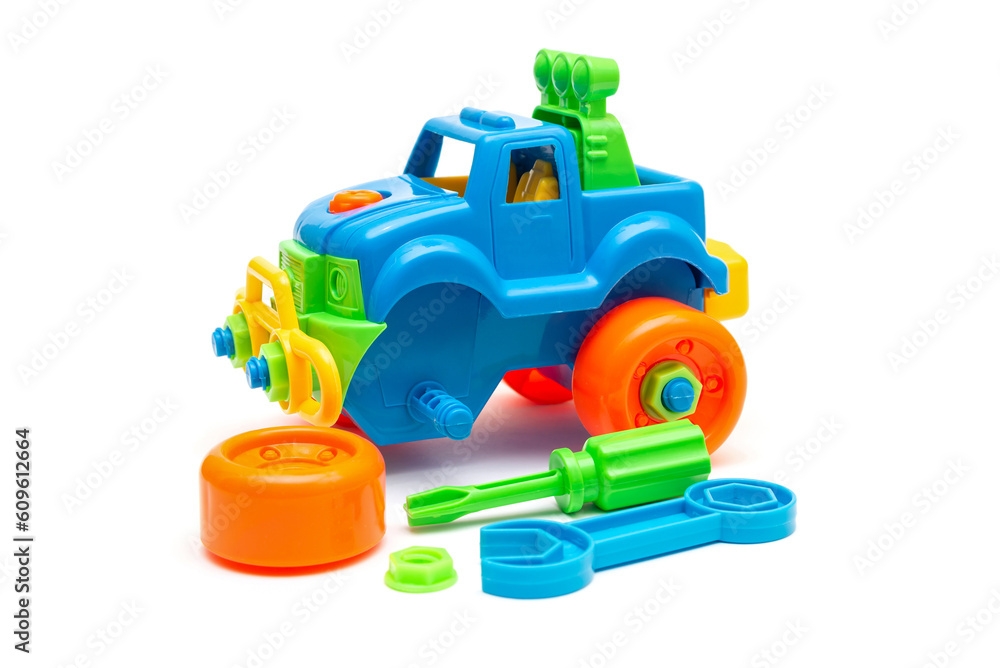 children's toy car on a white background children's toy car on a white background
