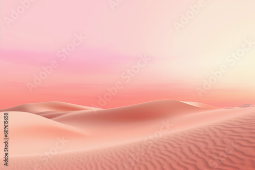 Sand dunes in the desert sunset