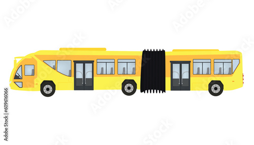 Yellow double bus. vector illustration