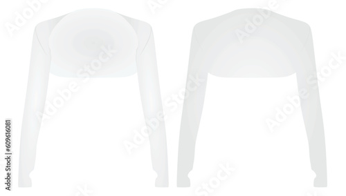 Woman white bolero. vector illustration