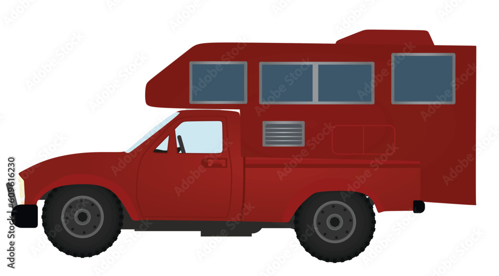 Saloon trailer vehicle. vector illustration Saloon trailer vehicle. vector illustration