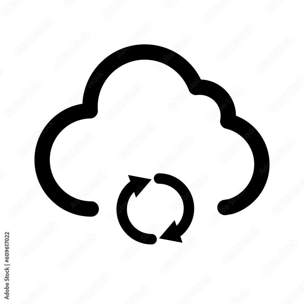 Cloud backup synchronous icon. Vector. Cloud backup synchronous icon. Vector.