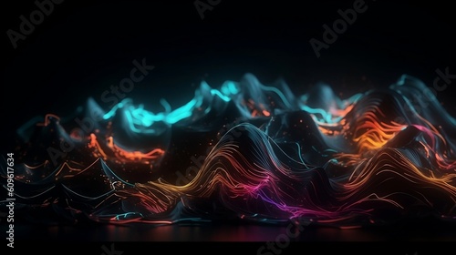 abstract background with fire. Generative AI.