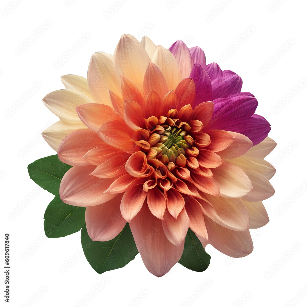 colorful flower on transparent background created with generative AI colorful flower on transparent background created with generative AI